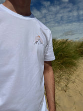 Load image into Gallery viewer, White mountain T-shirt, Unisex embroidery organic cotton t-shirt