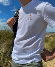 Load image into Gallery viewer, White mountain T-shirt, Unisex embroidery organic cotton t-shirt